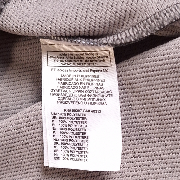 Adidas Climate Sample Heathered Gray Short Sleeve Cold Shoulder Shirt, Medium - Picture 7 of 12